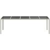 Trädgårdsbord vit 250x100x75 cm konstrotting och härdat glas vidaXL – miniatyr 3
