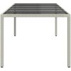 Trädgårdsbord vit 250x100x75 cm konstrotting och härdat glas vidaXL – miniatyr 4