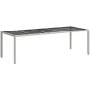 Trädgårdsbord vit 250x100x75 cm konstrotting och härdat glas vidaXL – miniatyr 5