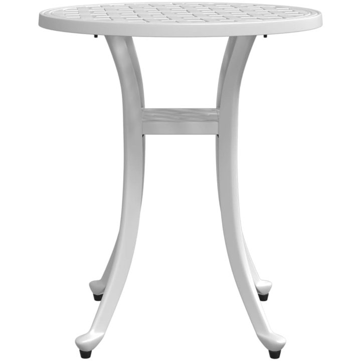 Trädgårdsbord vit ⌀48x53 cm gjuten aluminium vidaXL – bild 6
