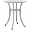 Trädgårdsbord vit ⌀48x53 cm gjuten aluminium vidaXL – miniatyr 7