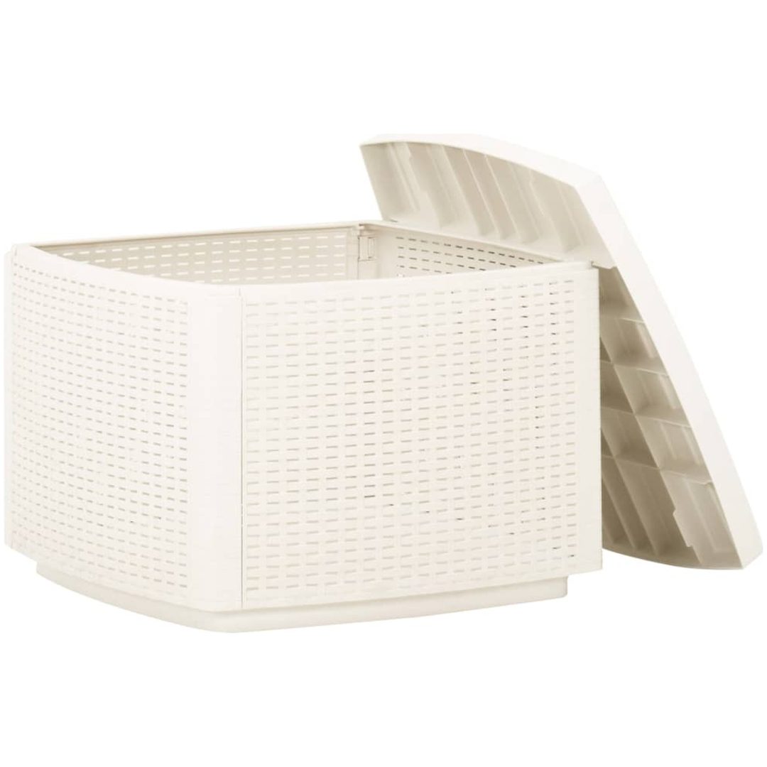 Trädgårdsbord vit 53x53x40 cm plast vidaXL – bild 4
