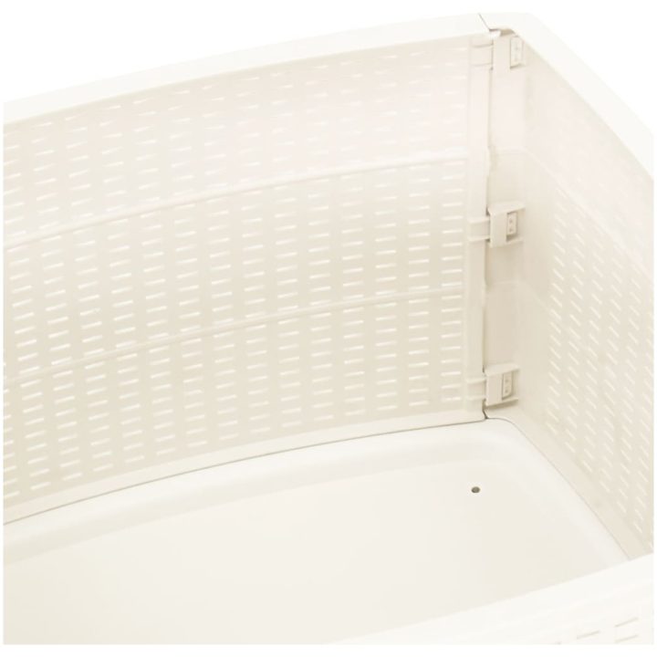 Trädgårdsbord vit 53x53x40 cm plast vidaXL – bild 7