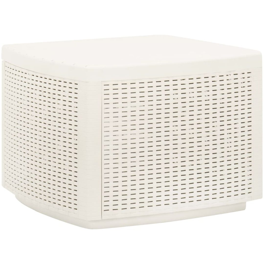 Trädgårdsbord vit 53x53x40 cm plast vidaXL