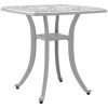 Trädgårdsbord vit 53x53x53 cm gjuten aluminium vidaXL – miniatyr 2