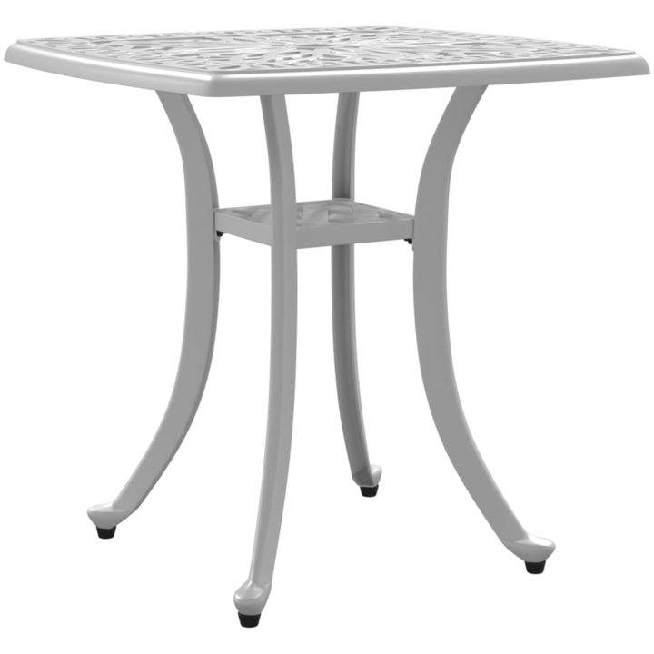 Trädgårdsbord vit 53x53x53 cm gjuten aluminium vidaXL – bild 2