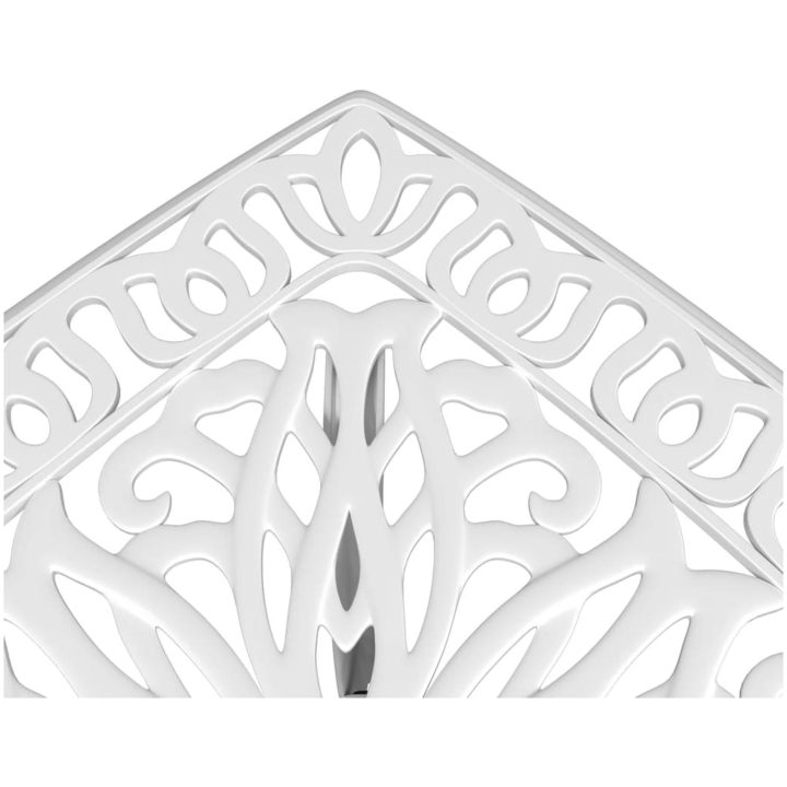 Trädgårdsbord vit 53x53x53 cm gjuten aluminium vidaXL – bild 9