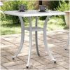 Trädgårdsbord vit 53x53x53 cm gjuten aluminium vidaXL – miniatyr 1