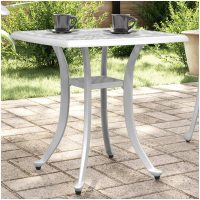 Trädgårdsbord vit 53x53x53 cm gjuten aluminium vidaXL