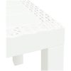 Trädgårdsbord vit 59x47x40 cm PP vidaXL – miniatyr 6