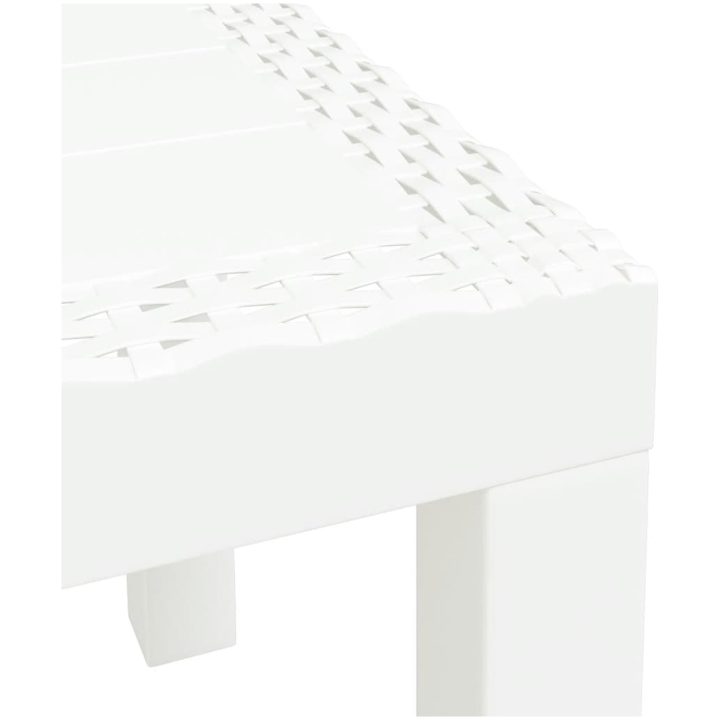 Trädgårdsbord vit 59x47x40 cm PP vidaXL – bild 6
