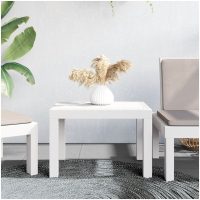 Trädgårdsbord vit 59x47x40 cm PP vidaXL