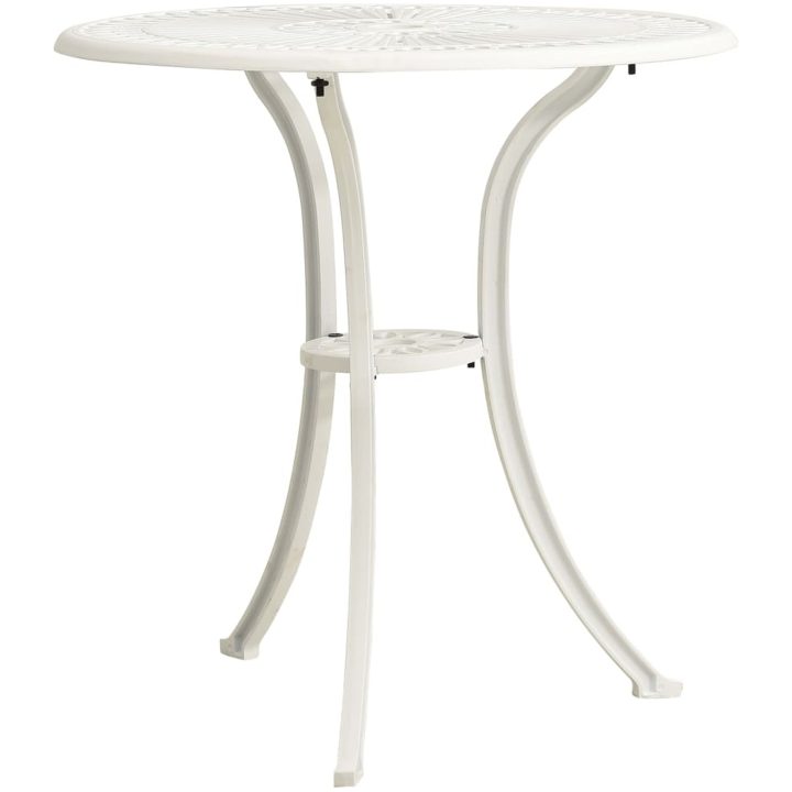 Trädgårdsbord vit 62x62x65 cm gjuten aluminium vidaXL – bild 2