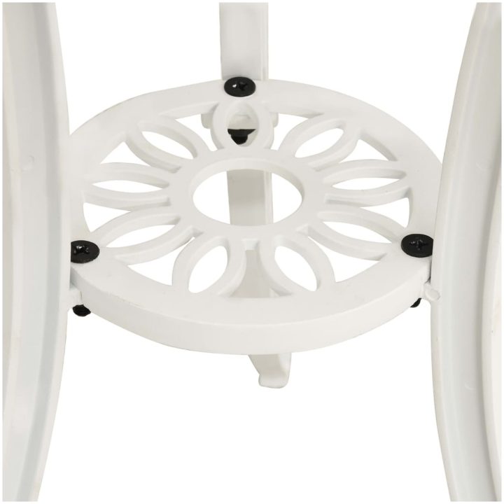 Trädgårdsbord vit 62x62x65 cm gjuten aluminium vidaXL – bild 5