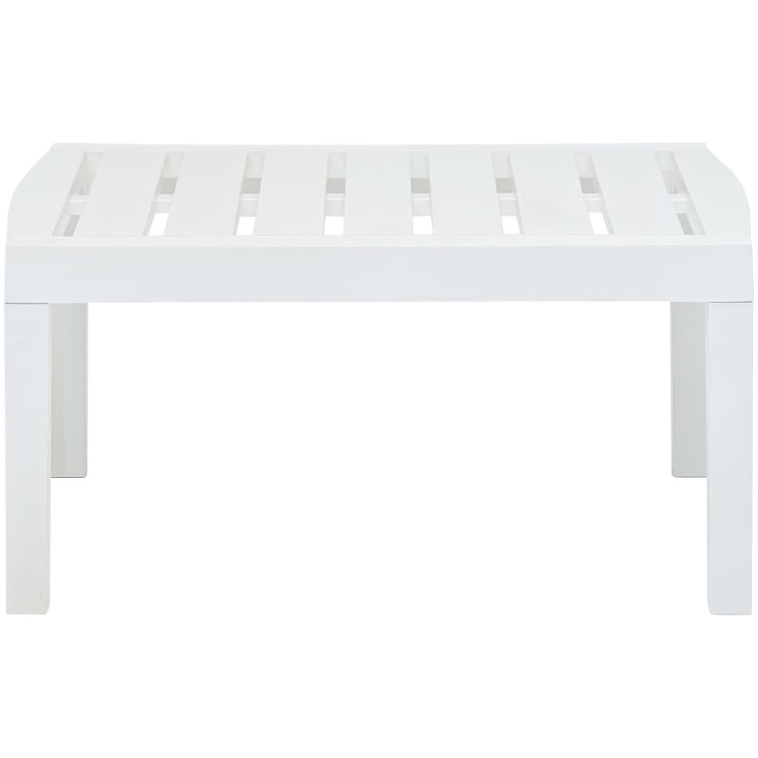 Trädgårdsbord vit 78x55x38 cm plast vidaXL – bild 2
