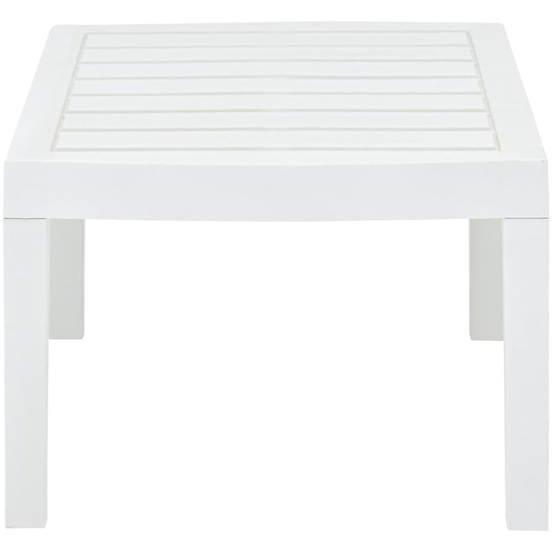 Trädgårdsbord vit 78x55x38 cm plast vidaXL – bild 3