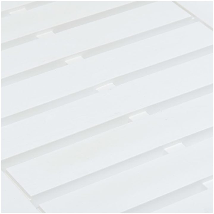 Trädgårdsbord vit 78x55x38 cm plast vidaXL – bild 4