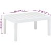 Trädgårdsbord vit 78x55x38 cm plast vidaXL – miniatyr 5