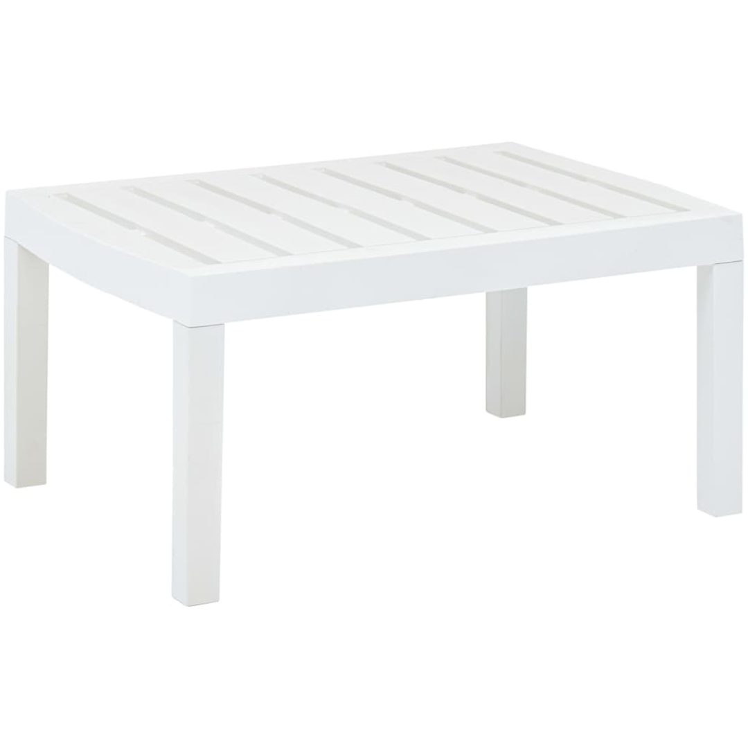 Trädgårdsbord vit 78x55x38 cm plast vidaXL