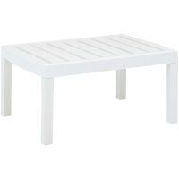 Trädgårdsbord vit 78x55x38 cm plast vidaXL