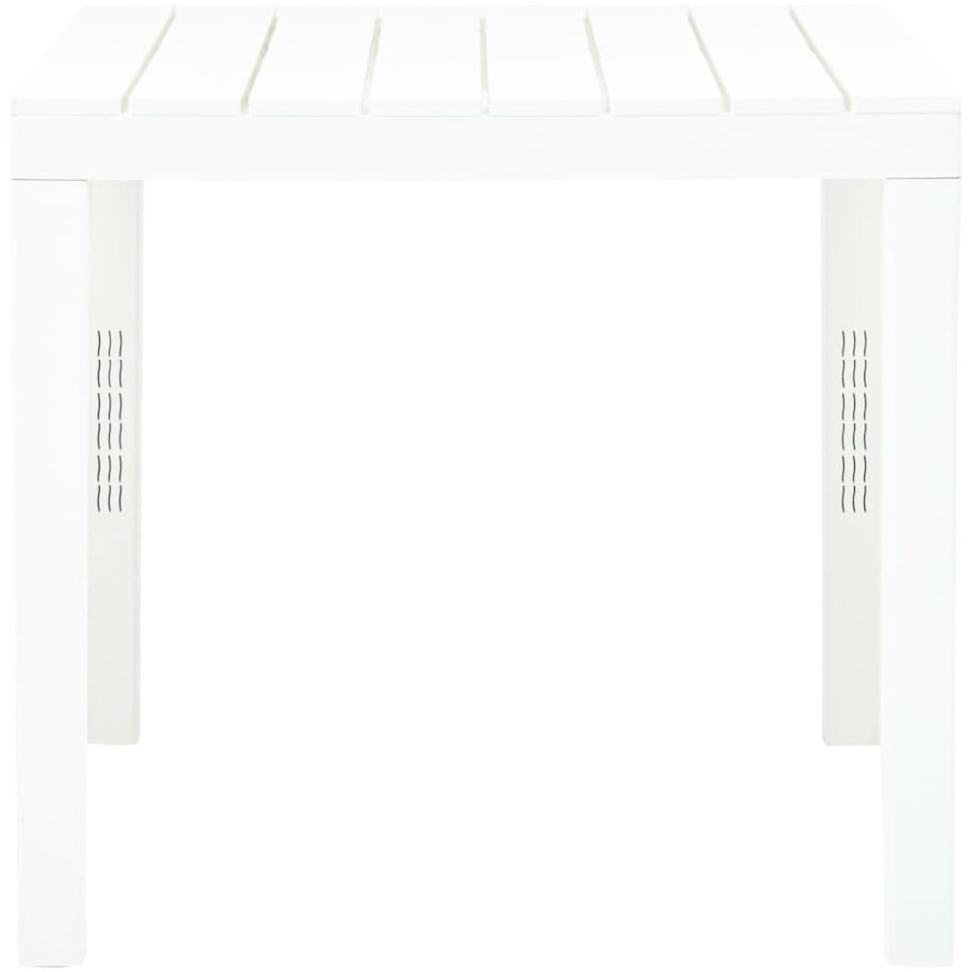 Trädgårdsbord vit 78x78x72 cm plast vidaXL – bild 2