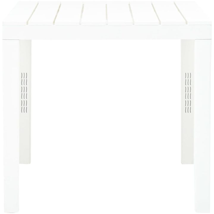 Trädgårdsbord vit 78x78x72 cm plast vidaXL – bild 2