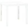 Trädgårdsbord vit 78x78x72 cm plast vidaXL – miniatyr 1