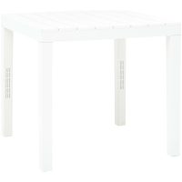 Trädgårdsbord vit 78x78x72 cm plast vidaXL