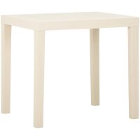 Trädgårdsbord vit 79x65x72 cm plast vidaXL