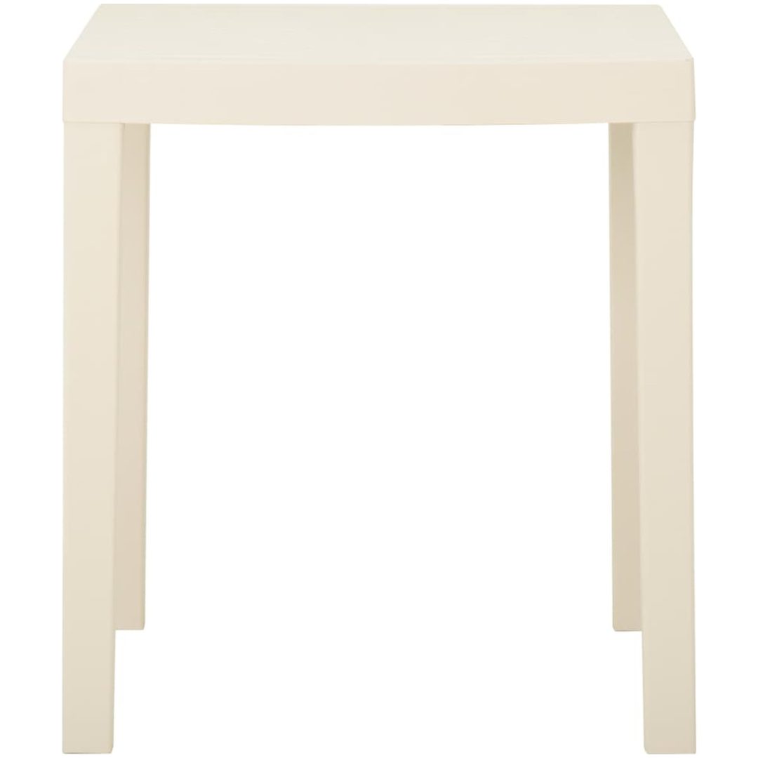 Trädgårdsbord vit 79x65x72 cm plast vidaXL – bild 2