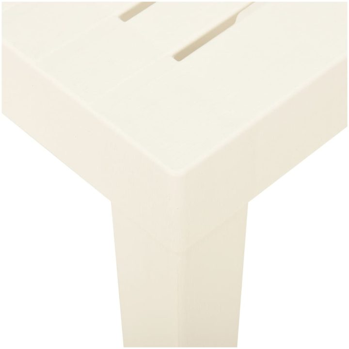 Trädgårdsbord vit 79x65x72 cm plast vidaXL – bild 4