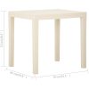 Trädgårdsbord vit 79x65x72 cm plast vidaXL – miniatyr 5