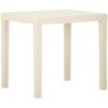Trädgårdsbord vit 79x65x72 cm plast vidaXL – miniatyr 1