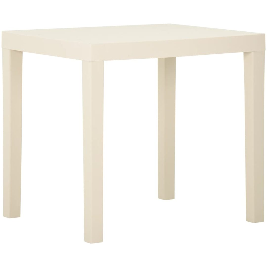 Trädgårdsbord vit 79x65x72 cm plast vidaXL