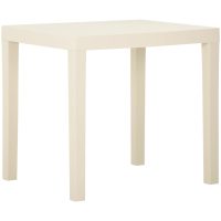 Trädgårdsbord vit 79x65x72 cm plast vidaXL