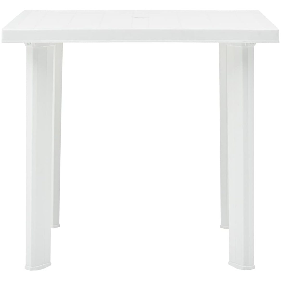 Trädgårdsbord vit 80x75x72 cm plast vidaXL – bild 2