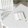 Trädgårdsbord vit 80x75x72 cm plast vidaXL – miniatyr 4