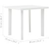 Trädgårdsbord vit 80x75x72 cm plast vidaXL – miniatyr 5