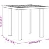 Trädgårdsbord vit 80x75x72 cm plast vidaXL – miniatyr 6