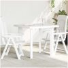 Trädgårdsbord vit 80x75x72 cm plast vidaXL – miniatyr 1