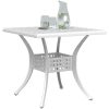 Trädgårdsbord vit 80x80x75 cm gjuten aluminium vidaXL – miniatyr 4