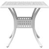 Trädgårdsbord vit 80x80x75 cm gjuten aluminium vidaXL – miniatyr 5