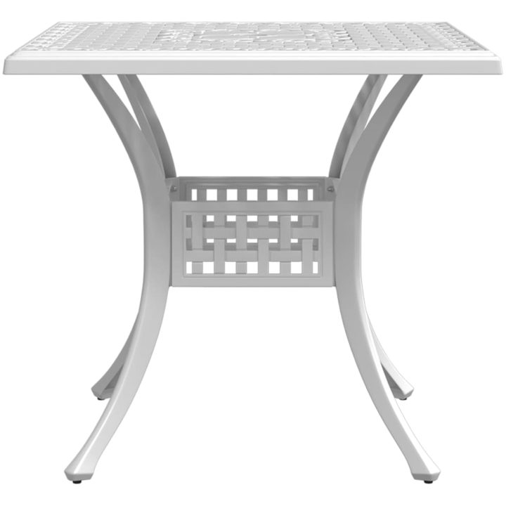 Trädgårdsbord vit 80x80x75 cm gjuten aluminium vidaXL – bild 6