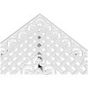 Trädgårdsbord vit 80x80x75 cm gjuten aluminium vidaXL – miniatyr 9