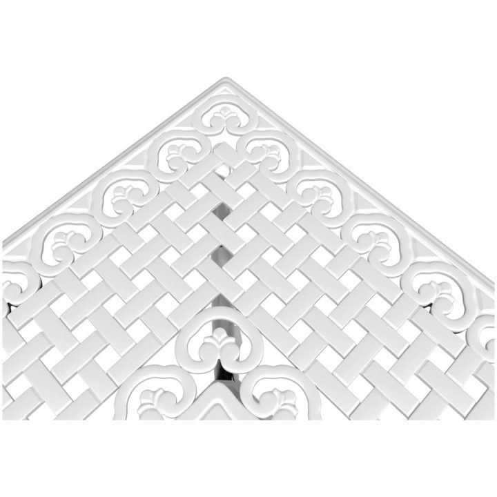 Trädgårdsbord vit 80x80x75 cm gjuten aluminium vidaXL – bild 9