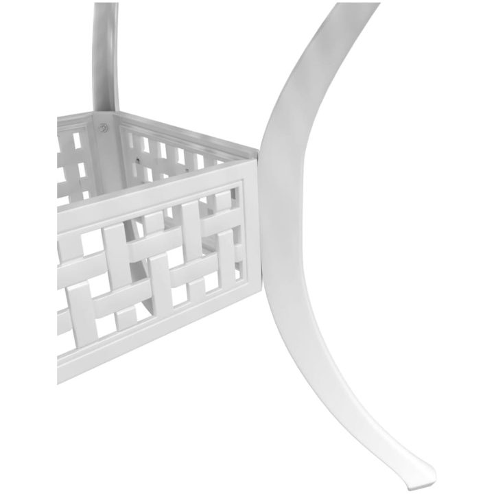 Trädgårdsbord vit 80x80x75 cm gjuten aluminium vidaXL – bild 10