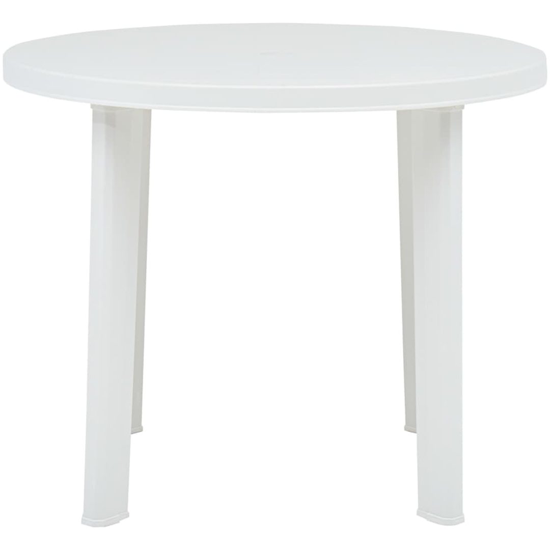 Trädgårdsbord vit 89 cm plast vidaXL – bild 2