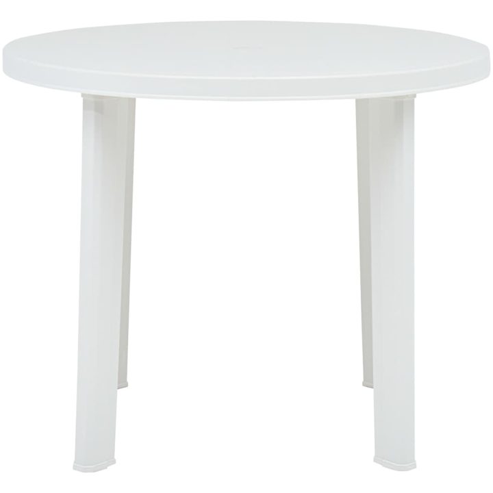 Trädgårdsbord vit 89 cm plast vidaXL – bild 2