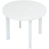 Trädgårdsbord vit 89 cm plast vidaXL – miniatyr 3