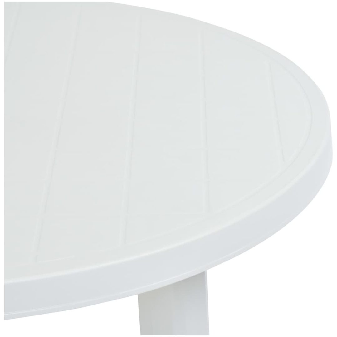 Trädgårdsbord vit 89 cm plast vidaXL – bild 4